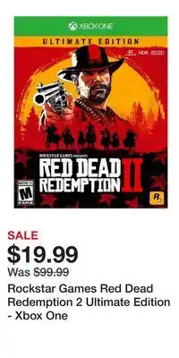 Game Stop Rockstar Games Red Dead Redemption 2 Ultimate Edition - Xbox One offer