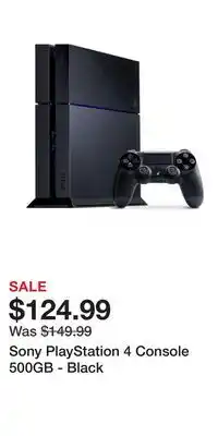 Game Stop Sony PlayStation 4 Console 500GB - Black offer