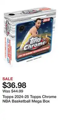 Game Stop Topps 2024-25 Topps Chrome NBA Basketball Mega Box offer