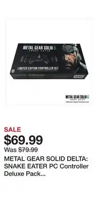 Game Stop METAL GEAR SOLID DELTA: SNAKE EATER PC Controller Deluxe Pack GameStop Exclusive offer
