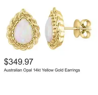 Costco Australian Opal 14kt Yellow Gold Earrings offer