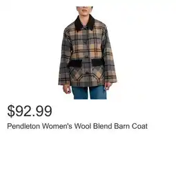 Costco Pendleton Women's Wool Blend Barn Coat offer