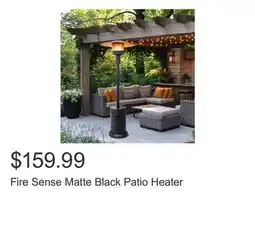 Costco Fire Sense Matte Black Patio Heater offer