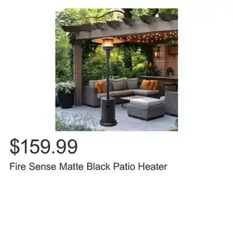 Costco Fire Sense Matte Black Patio Heater offer