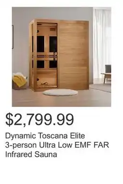 Costco Dynamic Toscana Elite 3-person Ultra Low EMF FAR Infrared Sauna offer