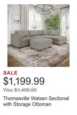 Costco Thomasville Walsen Sectional with Storage Ottoman offer