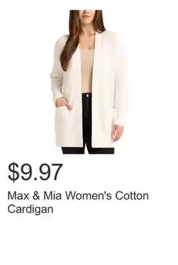 Costco Max & Mia Women's Cotton Cardigan offer