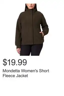 Costco Mondetta Women's Short Fleece Jacket offer