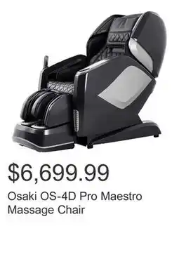 Costco Osaki OS-4D Pro Maestro Massage Chair offer