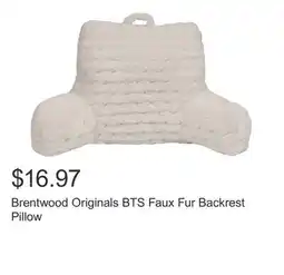 Costco Brentwood Originals BTS Faux Fur Backrest Pillow offer