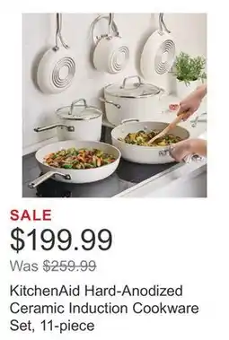 Costco KitchenAid Hard-Anodized Ceramic Induction Cookware Set, 11-piece offer