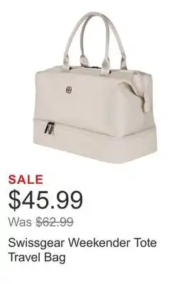 Costco Swissgear Weekender Tote Travel Bag offer