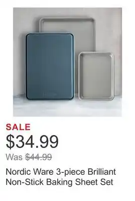 Costco Nordic Ware 3-piece Brilliant Non-Stick Baking Sheet Set offer