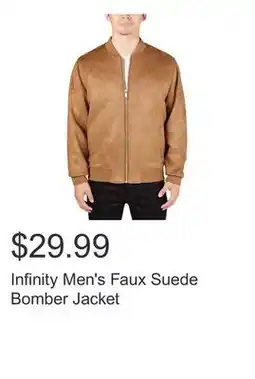 Costco Infinity Men's Faux Suede Bomber Jacket offer