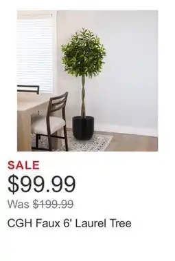 Costco CGH Faux 6' Laurel Tree offer