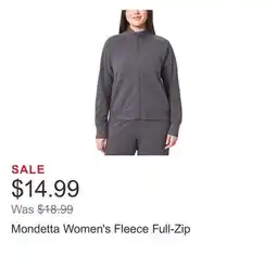 Costco Mondetta Women's Fleece Full-Zip offer