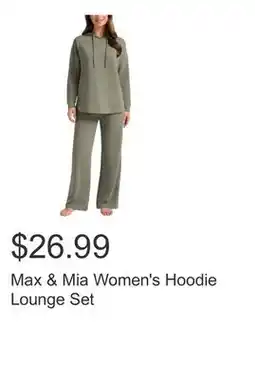 Costco Max & Mia Women's Hoodie Lounge Set offer