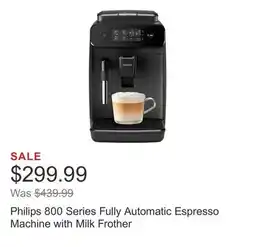 Costco Philips 800 Series Fully Automatic Espresso Machine with Milk Frother offer