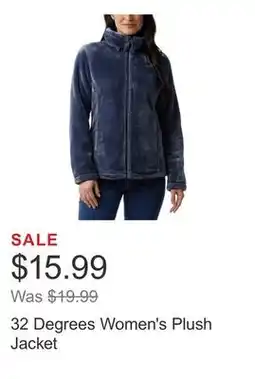 Costco 32 Degrees Women's Plush Jacket offer