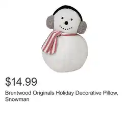 Costco Brentwood Originals Holiday Decorative Pillow, Snowman offer