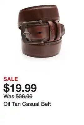 Belk Oil Tan Casual Belt offer