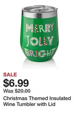 Belk Christmas Themed Insulated Wine Tumbler with Lid offer