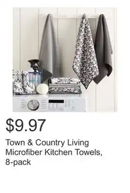 Costco Town & Country Living Microfiber Kitchen Towels, 8-pack offer
