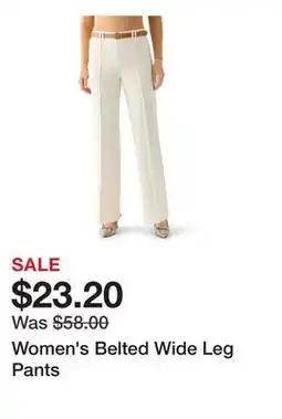 Belk Women's Belted Wide Leg Pants offer