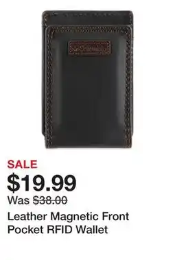 Belk Leather Magnetic Front Pocket RFID Wallet offer