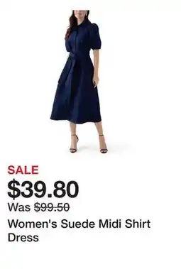 Belk Women's Suede Midi Shirt Dress offer