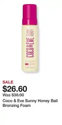 Ulta Beauty Coco & Eve Sunny Honey Bali Bronzing Foam offer