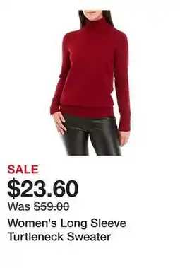 Belk Women's Long Sleeve Turtleneck Sweater offer