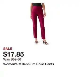 Belk Women's Millennium Solid Pants offer