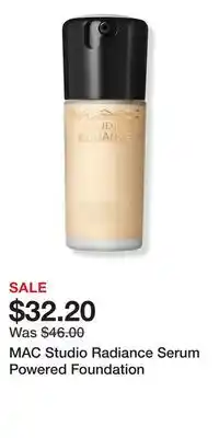 Ulta Beauty MAC Studio Radiance Serum Powered Foundation offer