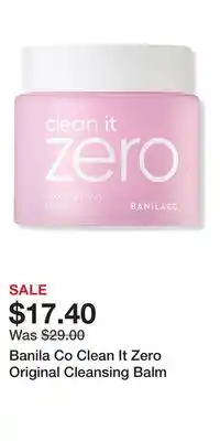 Ulta Beauty Banila Co Clean It Zero Original Cleansing Balm offer