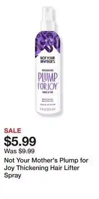 Ulta Beauty Not Your Mother's Plump for Joy Thickening Hair Lifter Spray offer