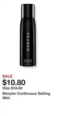 Ulta Beauty Morphe Continuous Setting Mist offer