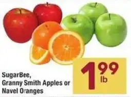 Albertsons SugarBee, Granny Smith Apples or Navel Oranges offer