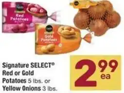 Albertsons Signature select red or gold potaotes yellow onions offer