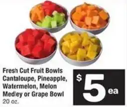 Albertsons Fresh Cut Fruit Bowls Cantaloupe, Pineapple, Watermelon, Melon Medley or Grape Bowl offer