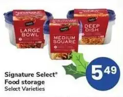 Albertsons Signature Select Food storage offer