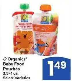 Albertsons O organics baby food pouches offer