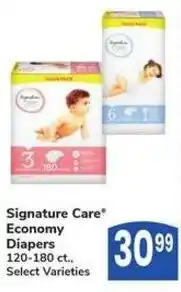 Albertsons Signature care economy diapers offer