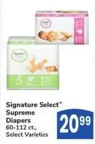 Albertsons Signature Select Supreme Diapers offer