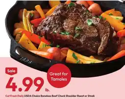 Stater Bros USDA Choice Boneless Beef Chuck Shoulder Roast or Steak offer