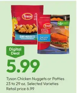 Stater Bros Tyson Chicken Nuggets or Patties offer