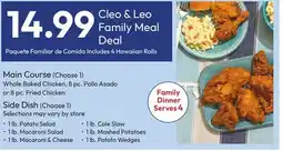 Stater Bros Cleo & Leo Family Meal Deal offer