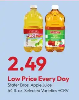 Stater Bros Stater Bros. Apple Juice offer