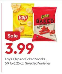 Stater Bros Lay's Chips or Baked Snacks offer