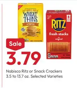 Stater Bros Nabisco Ritz or Snack Crackers offer
